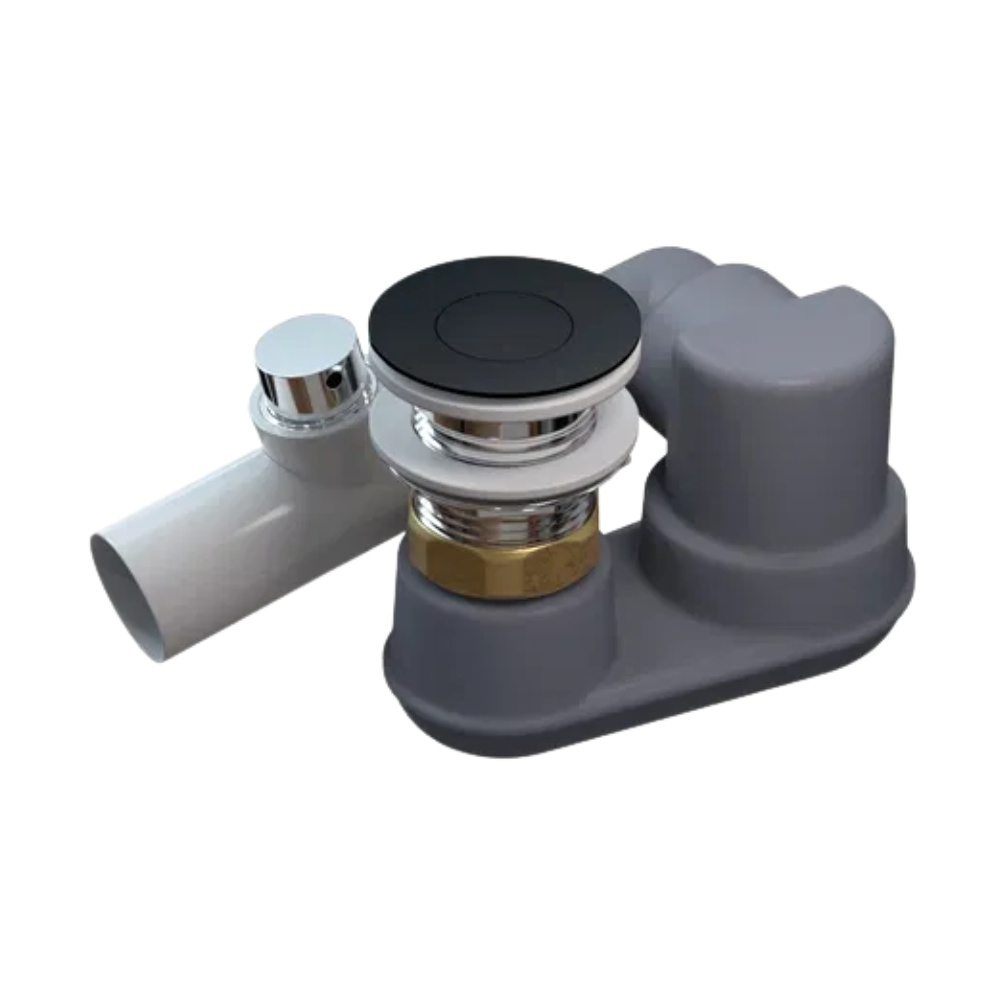 Cut out image of the Victoria + Albert Kit 40 Matt Black IntelliDrain Bath Waste