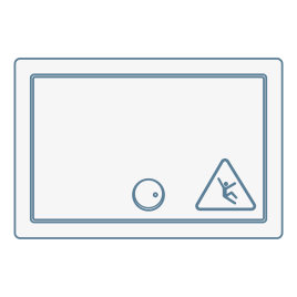 iconography image of a non-slip/anti-slip/slip-resistant oblong or rectangular shower tray/base