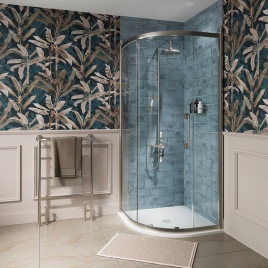 Burlington Classique 1850 Brushed Nickel Quadrant Shower Enclosure
