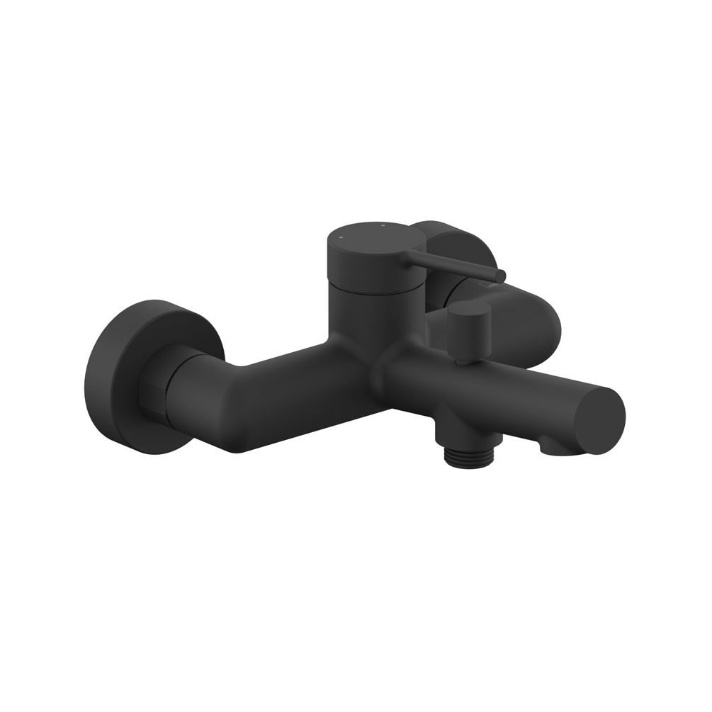 Vado Safari Lever Matt Black Wall Mounted Exposed Bath Shower Mixer