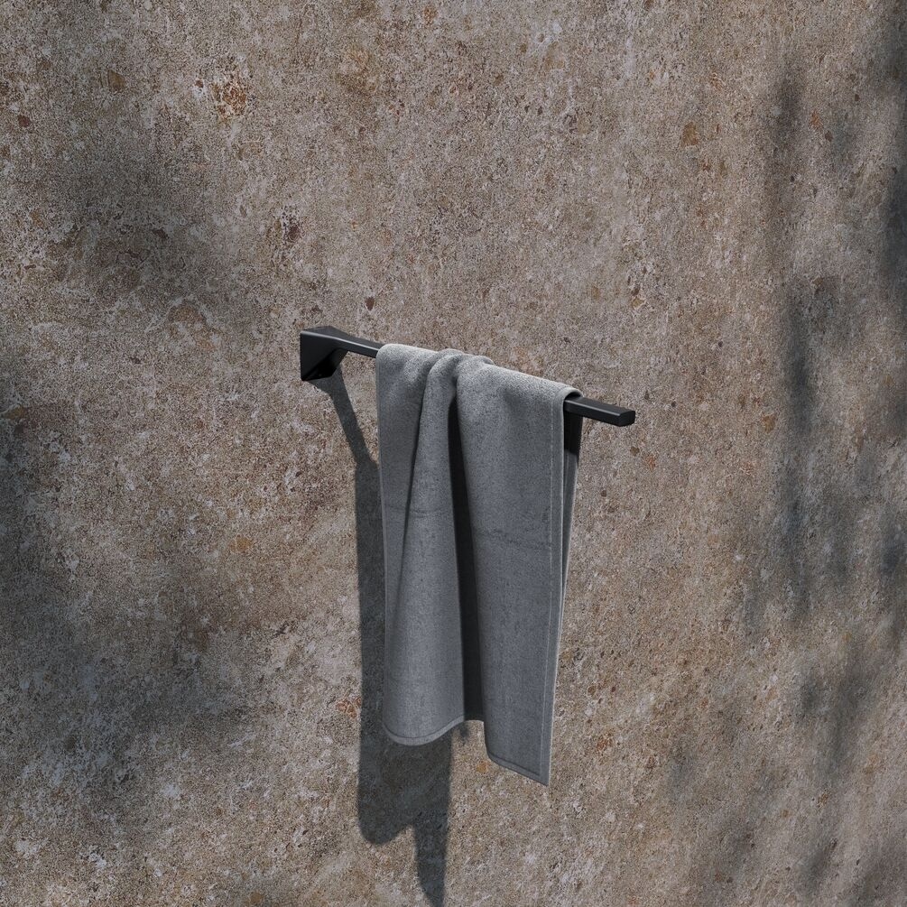 KEUCO Aveno 450mm Matt Black Single Towel Rail