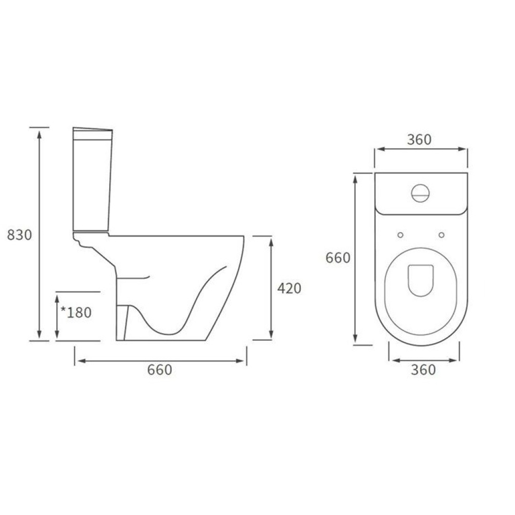 Zero 3 Rimless Open Close Coupled WC | Sanctuary Bathrooms