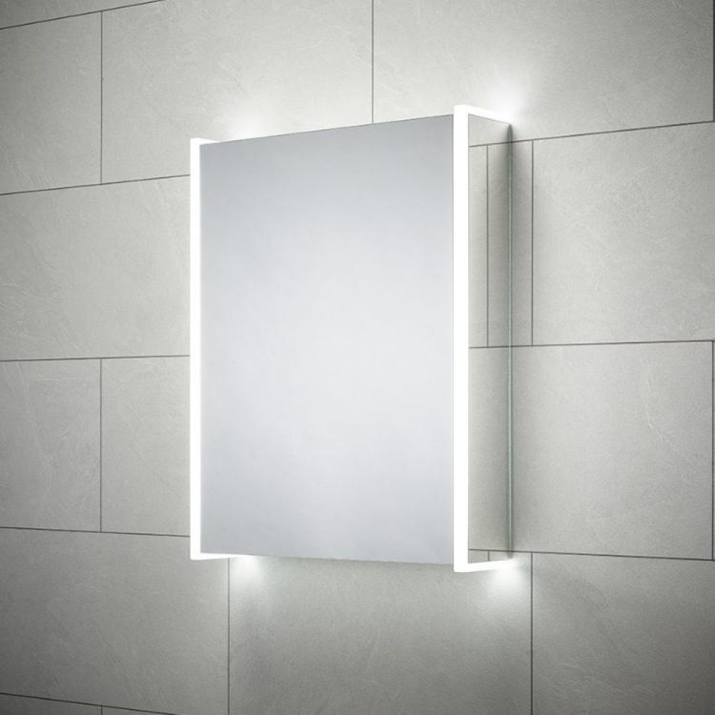 Close up product image of closed Sensio Ainsley Single Door LED Mirror Cabinet SE30594C0