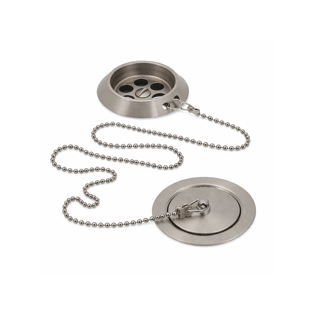 Heritage Brushed Nickel Plug & Chain Bath Waste