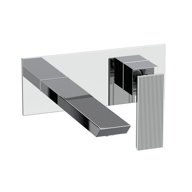 Crosswater Limit Chrome Wall Mounted Basin 2 Hole Set LI120WNC