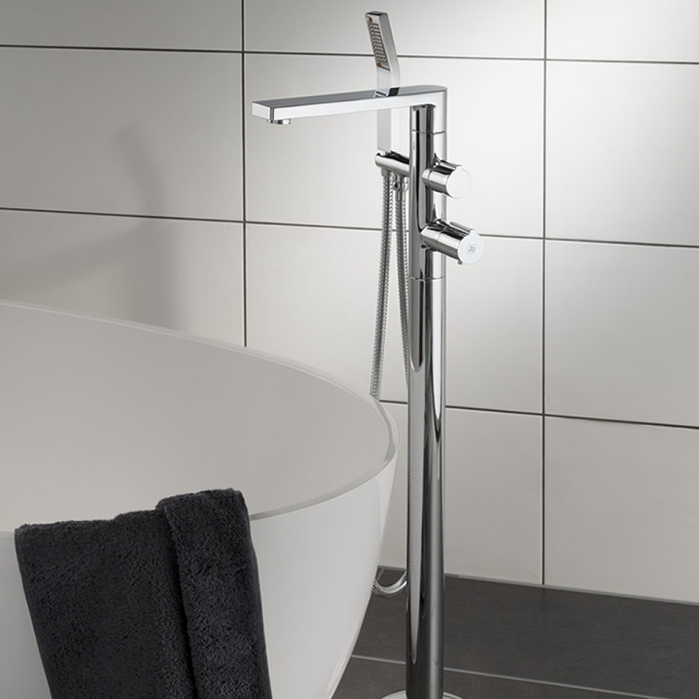Lifestyle Photo of JTP Hugo Thermostatic Floorstanding Bath Shower Mixer w/ Kit