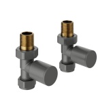 Vado Muse Pewter Straight Radiator Valves