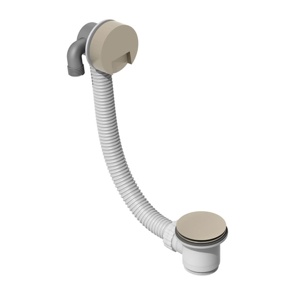 Product Cut out image of the Abacus Brushed Nickel Bath Filler & Click Waste
