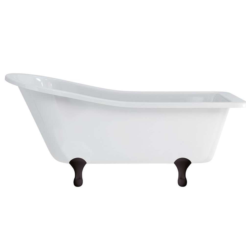 Burlington Buckingham Freestanding Bath With Black Classical Feet