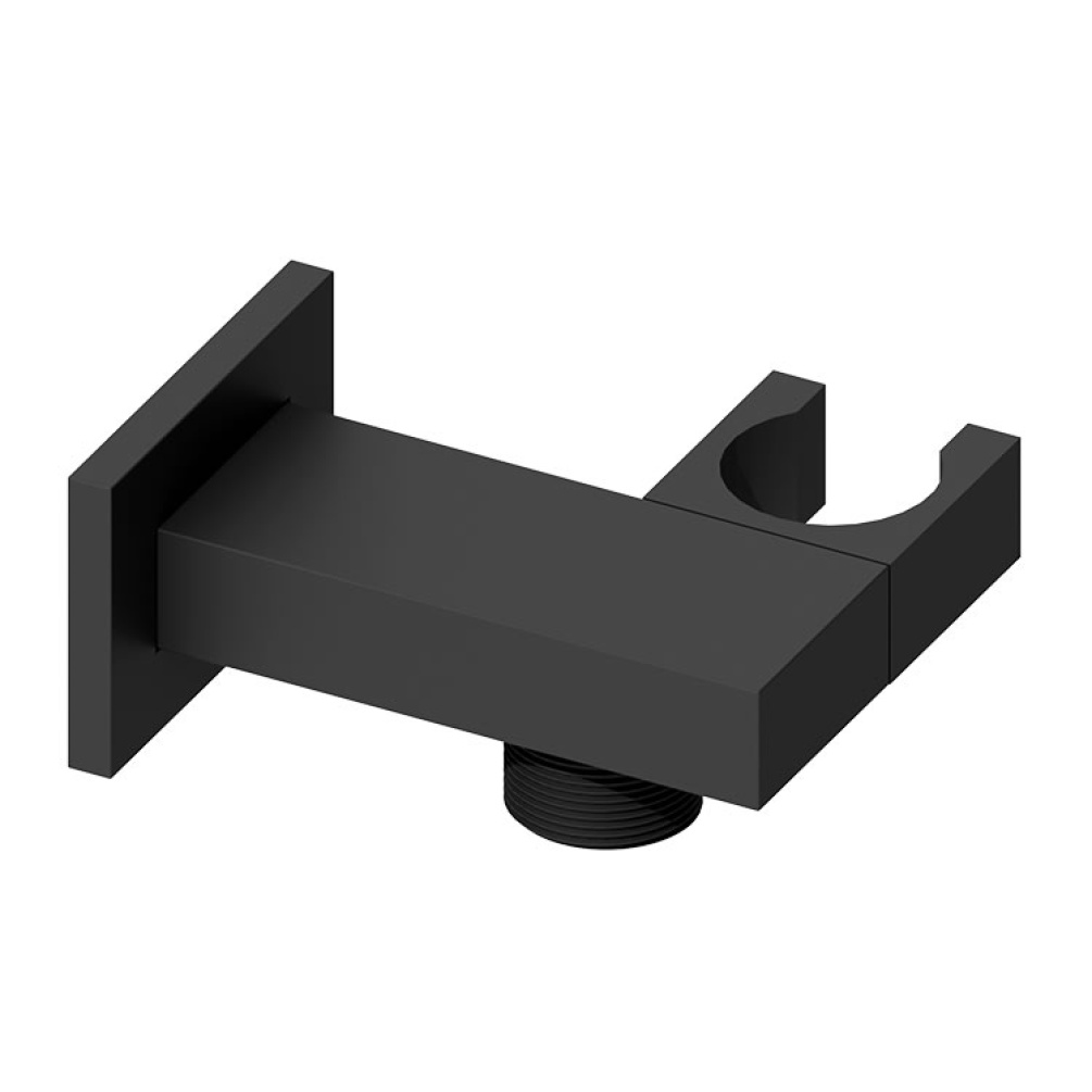 Photo of Abacus Emotion Matt Black Square Wall Outlet & Holder