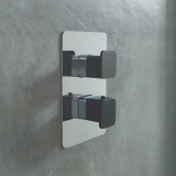 Lifestyle Photo of JTP Axel Chrome & Matt Black Single Outlet Shower Valve