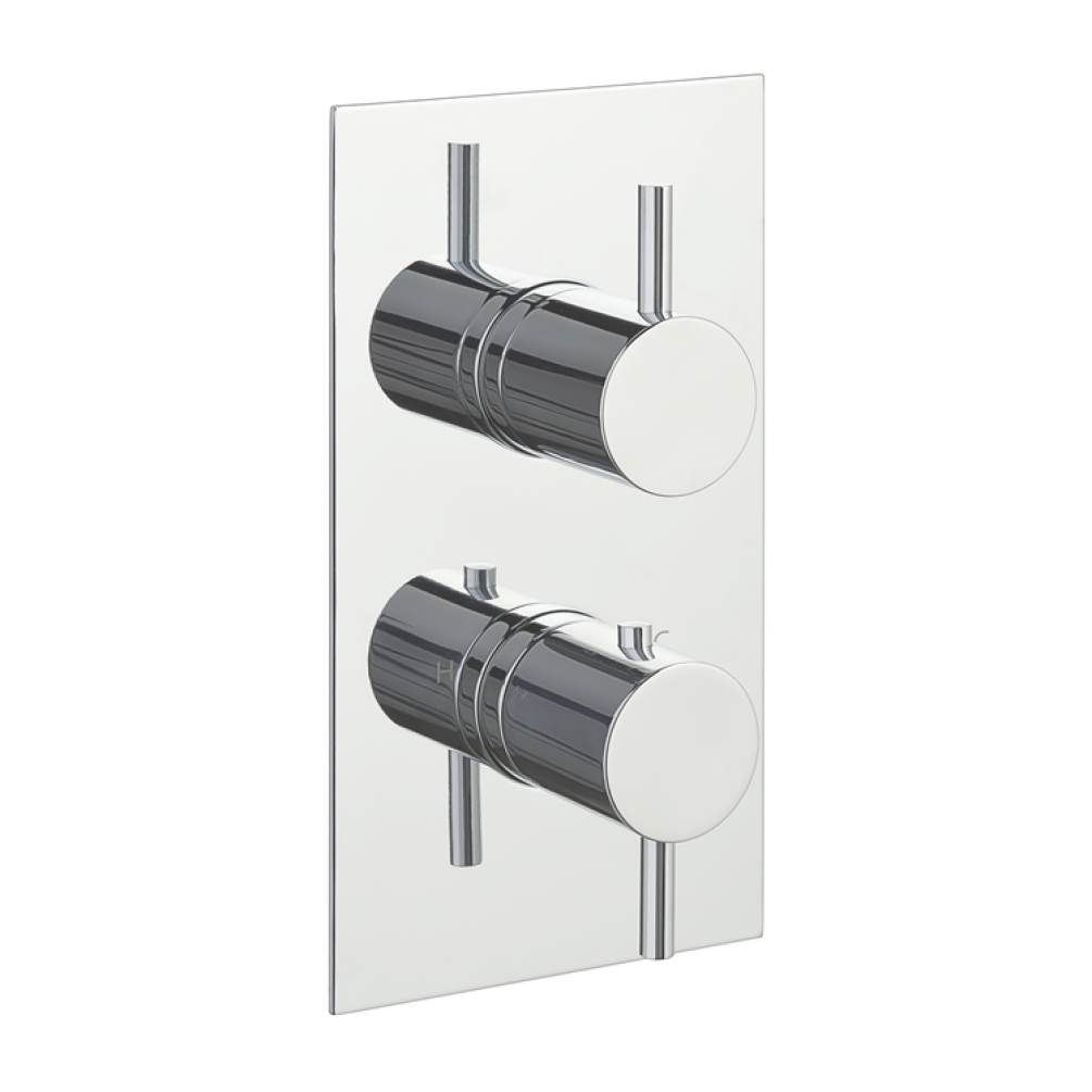 Photo of JTP Florence Chrome Twin Outlet Thermostatic Shower Valve Cutout