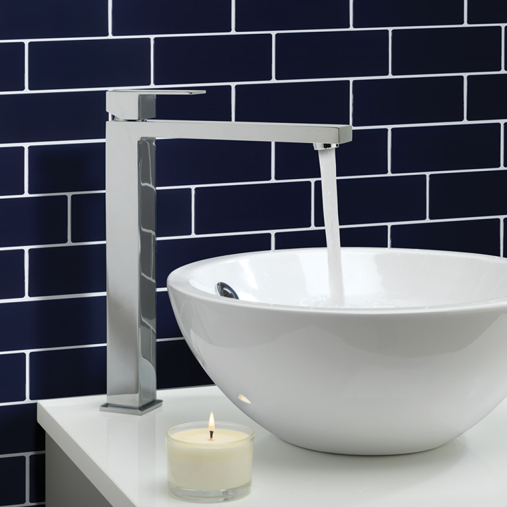 Photo of Crosswater Verge Chrome Tall Basin Mixer - Lifestyle Image