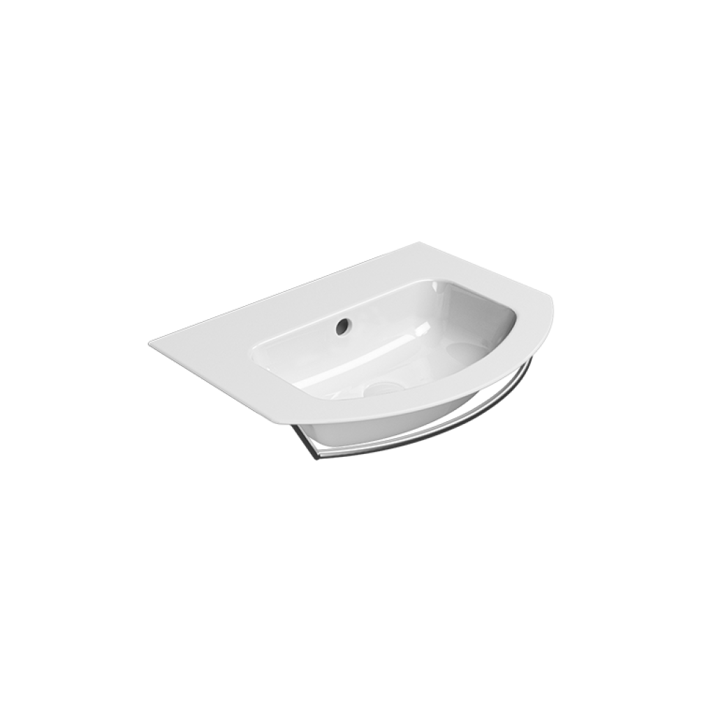Photo of GSI Pura Curved 62 x 48 Wall Hung Basin & Unit - Basin Cutout