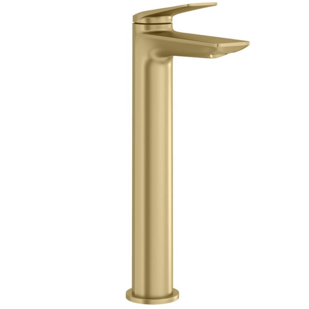 Cut Out Image of the Greenwich Tall Basin Mixer in Brushed Brass