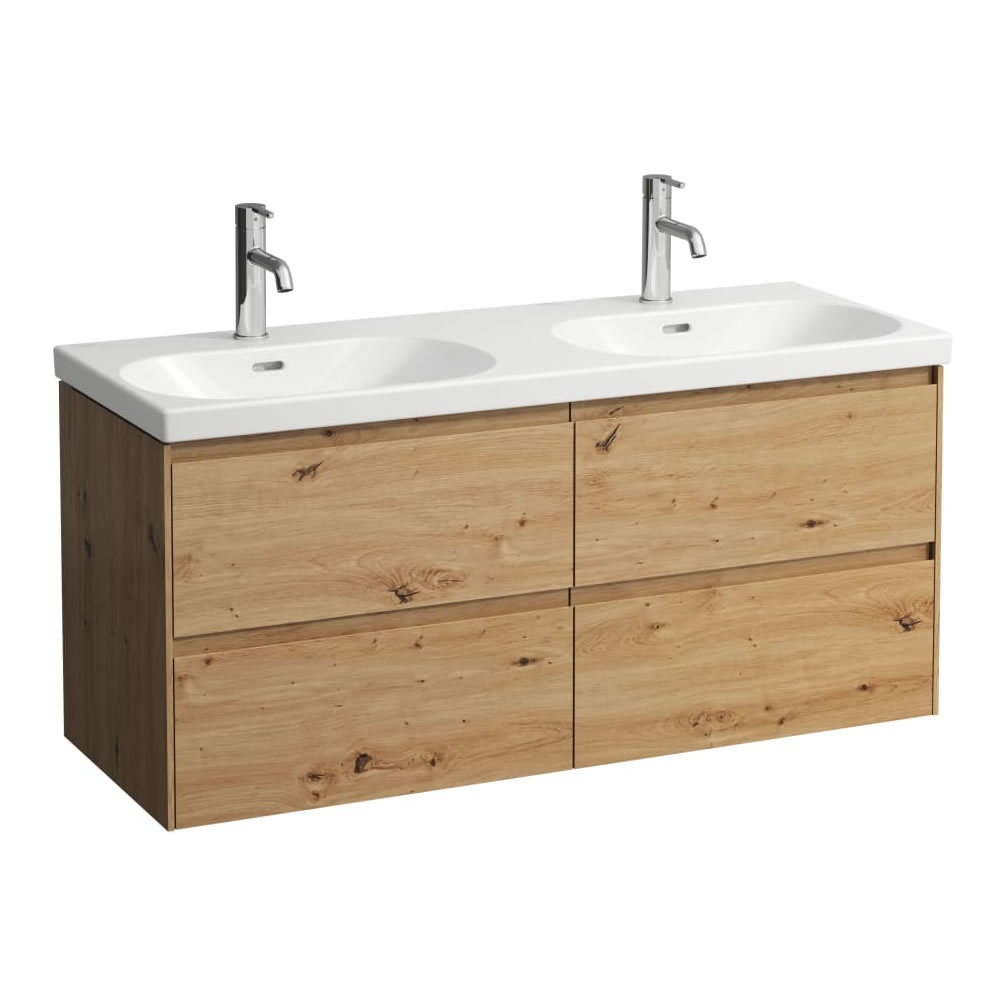 Cutout image of Laufen Lani Wild Oak 1200mm Wall-Hung Vanity Unit & Basin