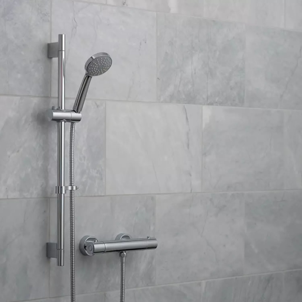 Lifestyle image of Vado Prima Exposed Thermostatic Shower Valve & Sliding Rail Kit