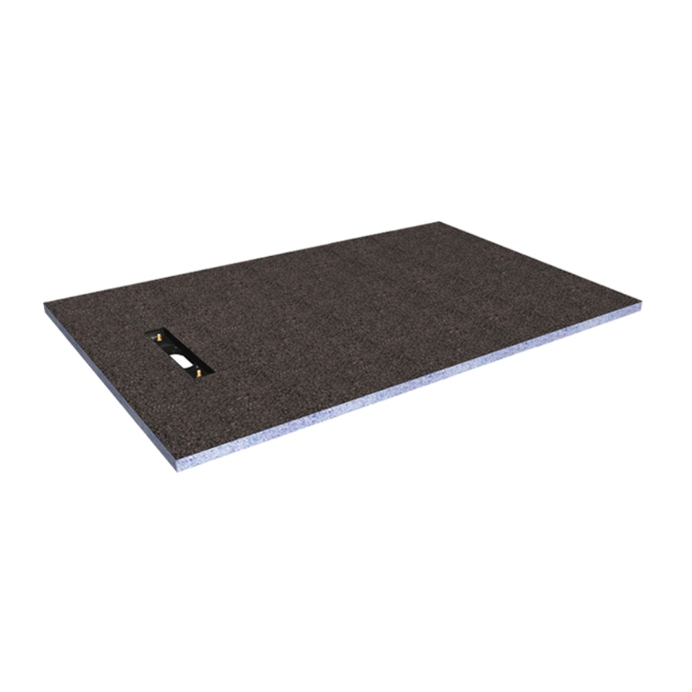 Product cut out image of the Abacus Elements Linear 1600mm x 900mm Wetroom Former Kit with 300mm End Drain