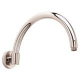 BC Designs Victrion Nickel Arched Wall Mounted Shower Arm Cut Out