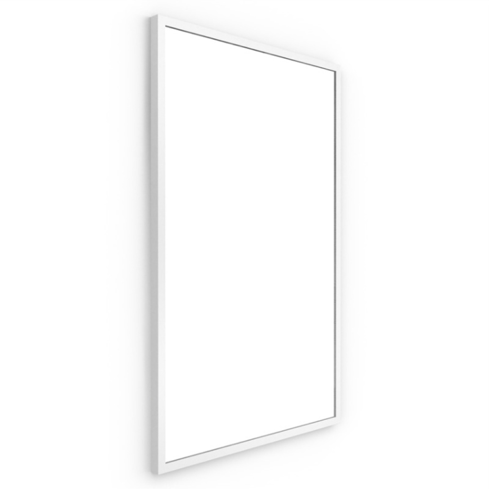 Product Cut out image of Origins Living Docklands White 500mm Rectangular Mirror on an angle