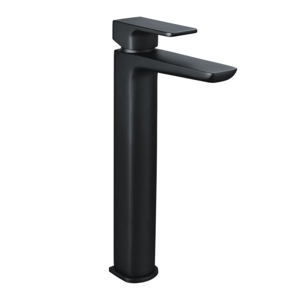 Product cut out image of the Dorian Matt Black Tall Basin Mixer Tap ZERO105797