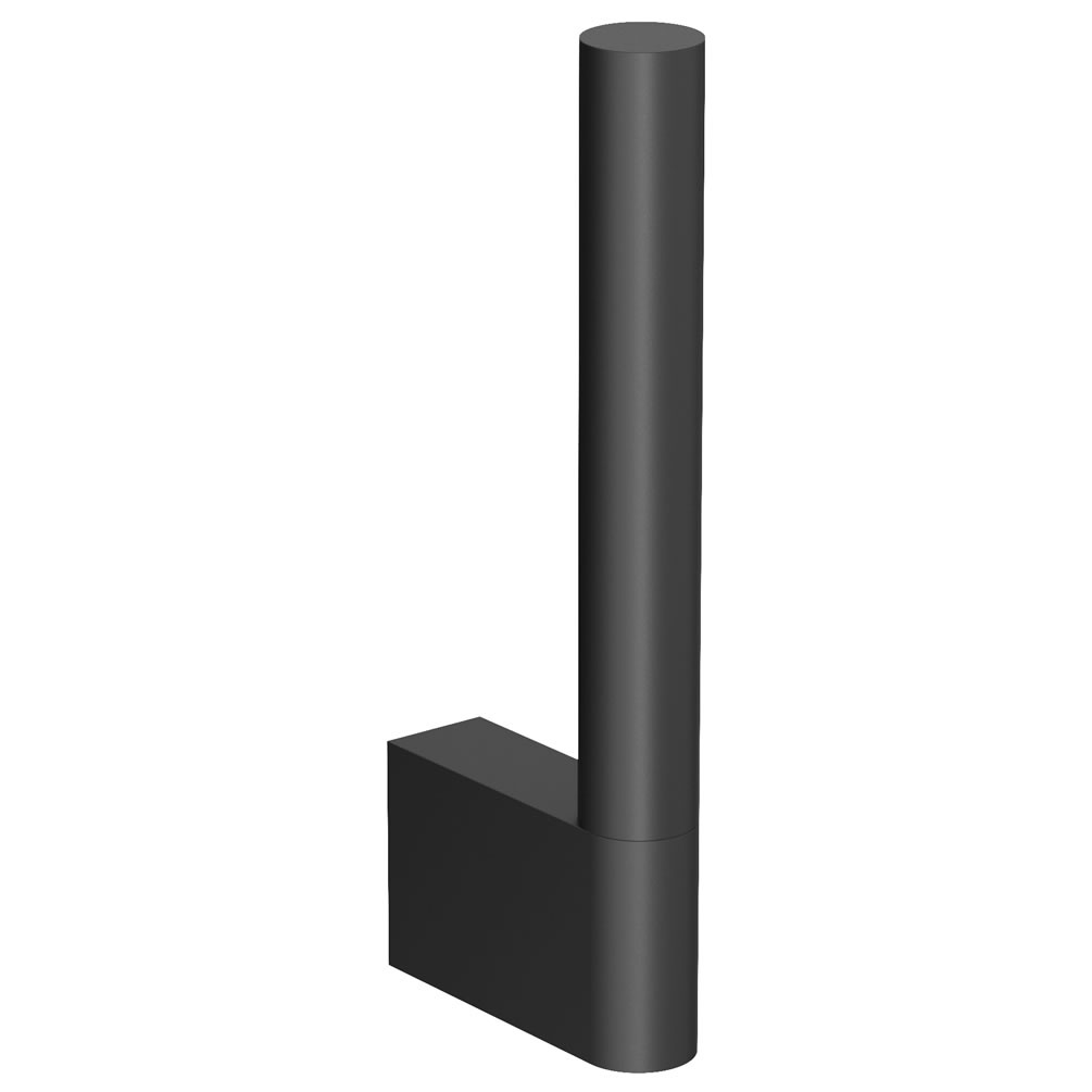 Cutout image of Crosswater MPRO Matt Black Spare Toilet Roll Holder