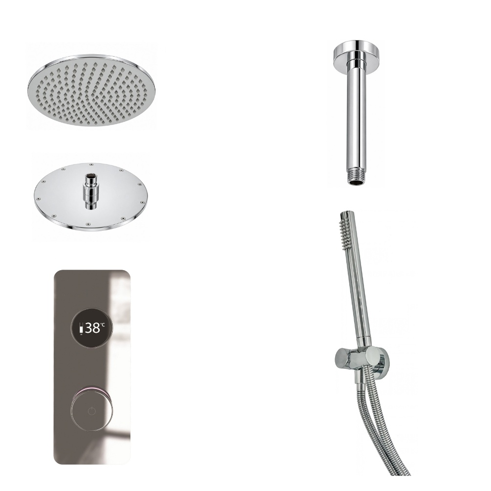 Ted Togo Chrome Square Valve Ceiling Arm Cut Out