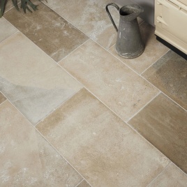 image of bathroom floor tiles - Ca pietra beaulieu limestone velvet internal floor tiles