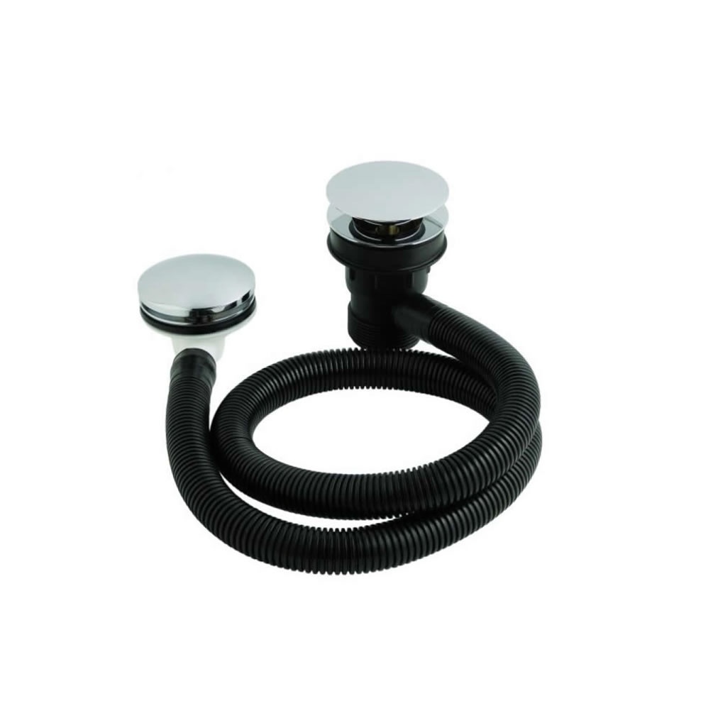 Cutout image of BC Sanitan Chrome Concealed Click Clack Bath Waste & Overflow