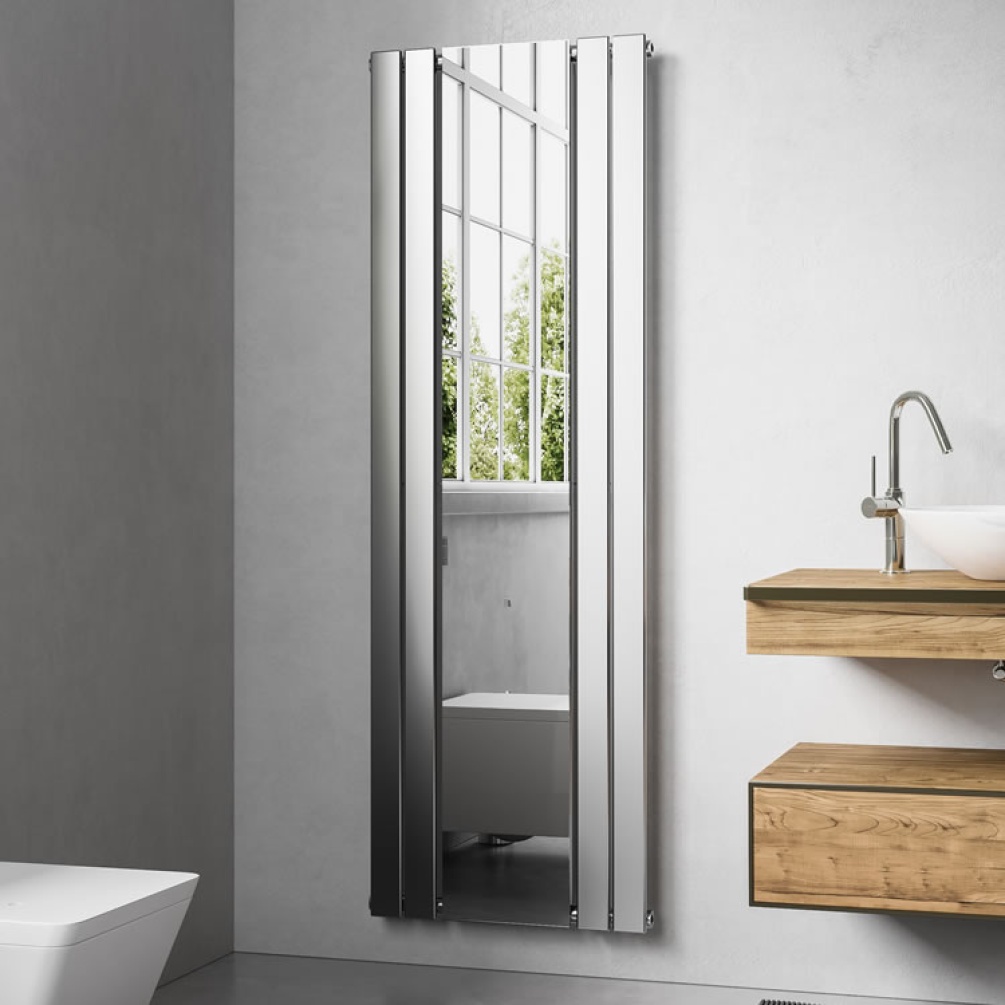 Lifestyle image of Lazzarini Empoli Chrome Towel Radiator & Mirror
