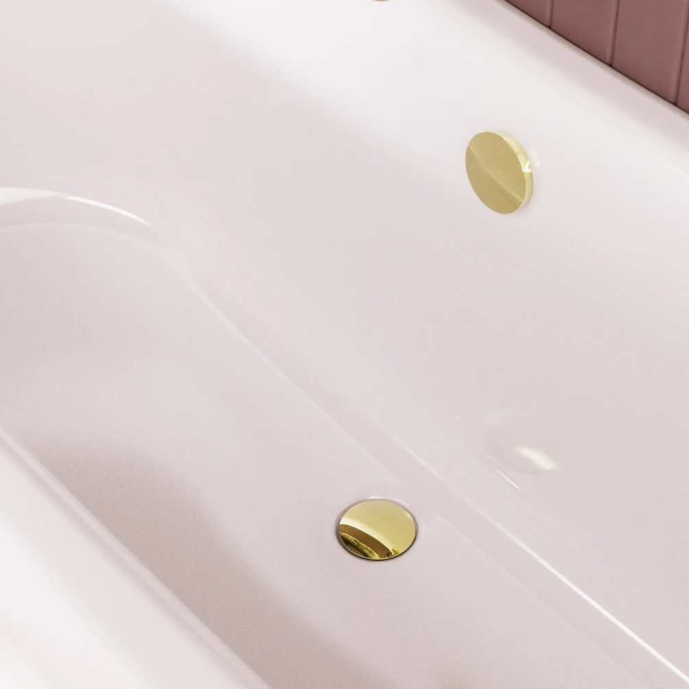 Lifestyle Image of Burlington Gold Click Clack Slotted Bath Waste