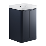 Apex 500mm Matt Indigo 2 Door Floorstanding Vanity Unit & Basin