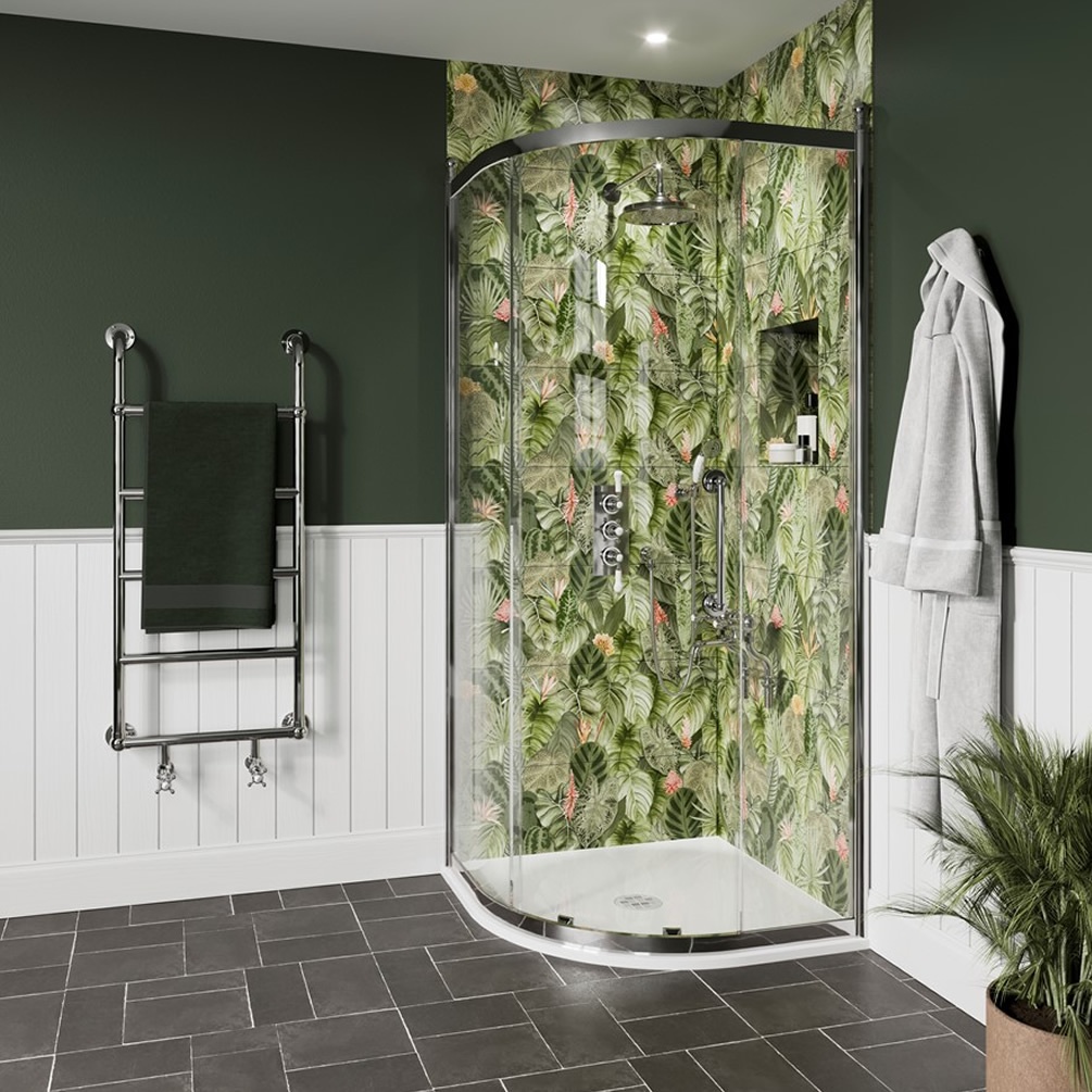 Burlington Classique 1850 Chrome Quadrant Shower Enclosure