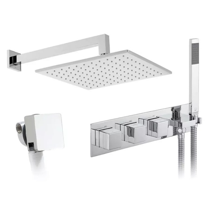 Cutout image of Vado Notion Square 3 Outlet Thermostatic Shower Set