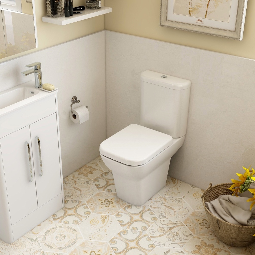 Imex Suburb Open Back Close Coupled Toilet & Rounded Cistern Lifestyle 1