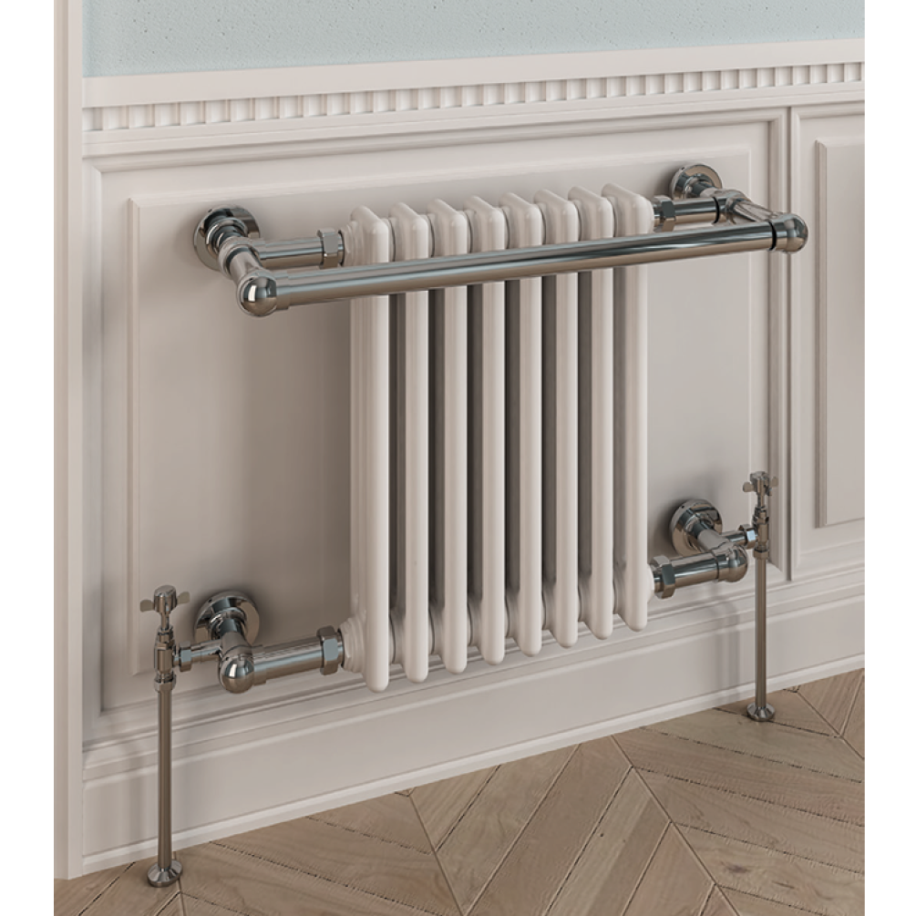 Lifestyle Photo of Eastbrook Coln Chrome and White Traditional Radiator