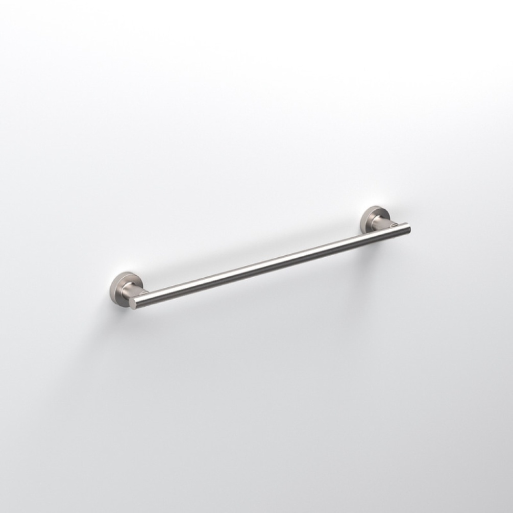 Close up product image of the Origins Living Tecno Project Brushed Nickel 510mm Towel Rail