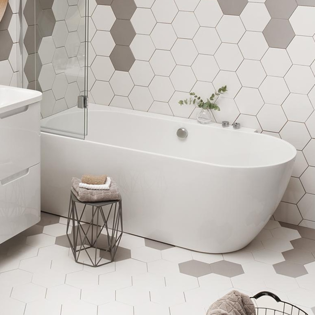 Photo of Waters Ebb 1660mm Single Ended Shower Bath Lifestyle Image