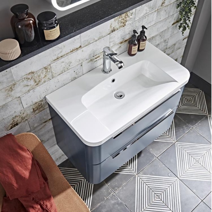 Photo of Roper Rhodes System 600mm Derwent Blue Wall Mounted Vanity Unit - Image 1