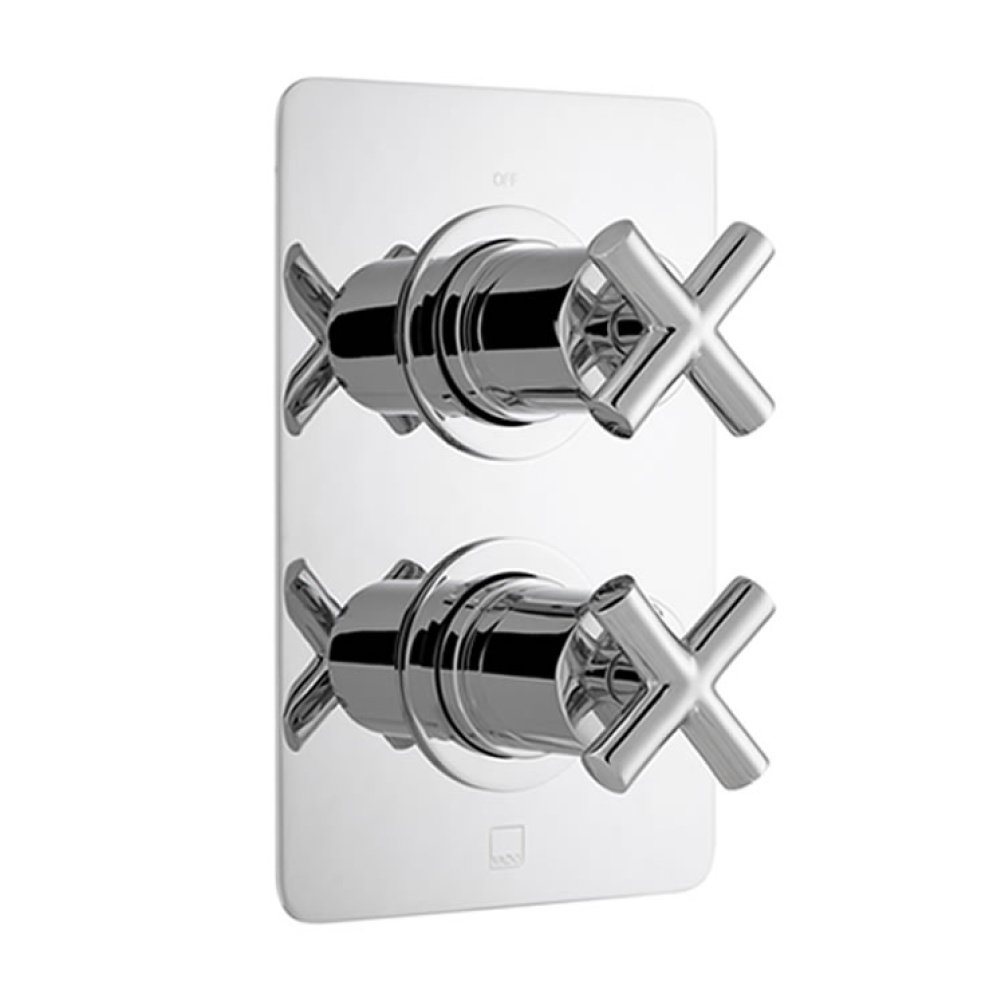 Cutout image of Vado Elements Single Outlet Thermostatic Shower Valve Rectangular