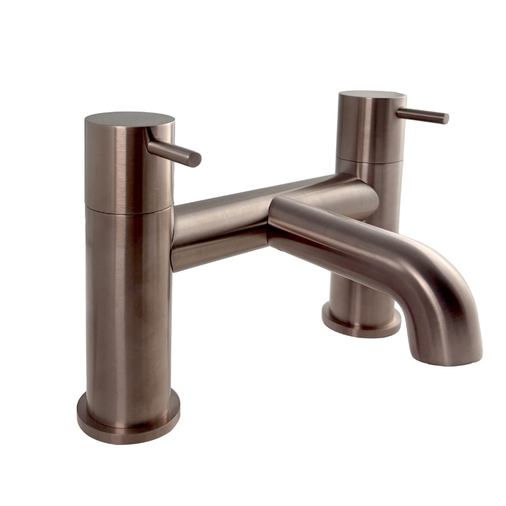 Image of JTP VOS Deck Mounted Brushed Bronze Bath Filler Tap