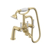 Tavistock Lansdown Brushed Brass Deck Mounted 2 Tap Hole Bath Shower Mixer