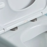 Lifestyle image of the Tavistock Gunmetal Wrap Over Toilet Seat Hinge Cover Caps