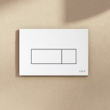 VitrA Loop Square White Mechanical Dual Flush Plate Lifestyle