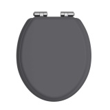 Heritage Graphite Soft Close WC Seat With Chrome Hinges