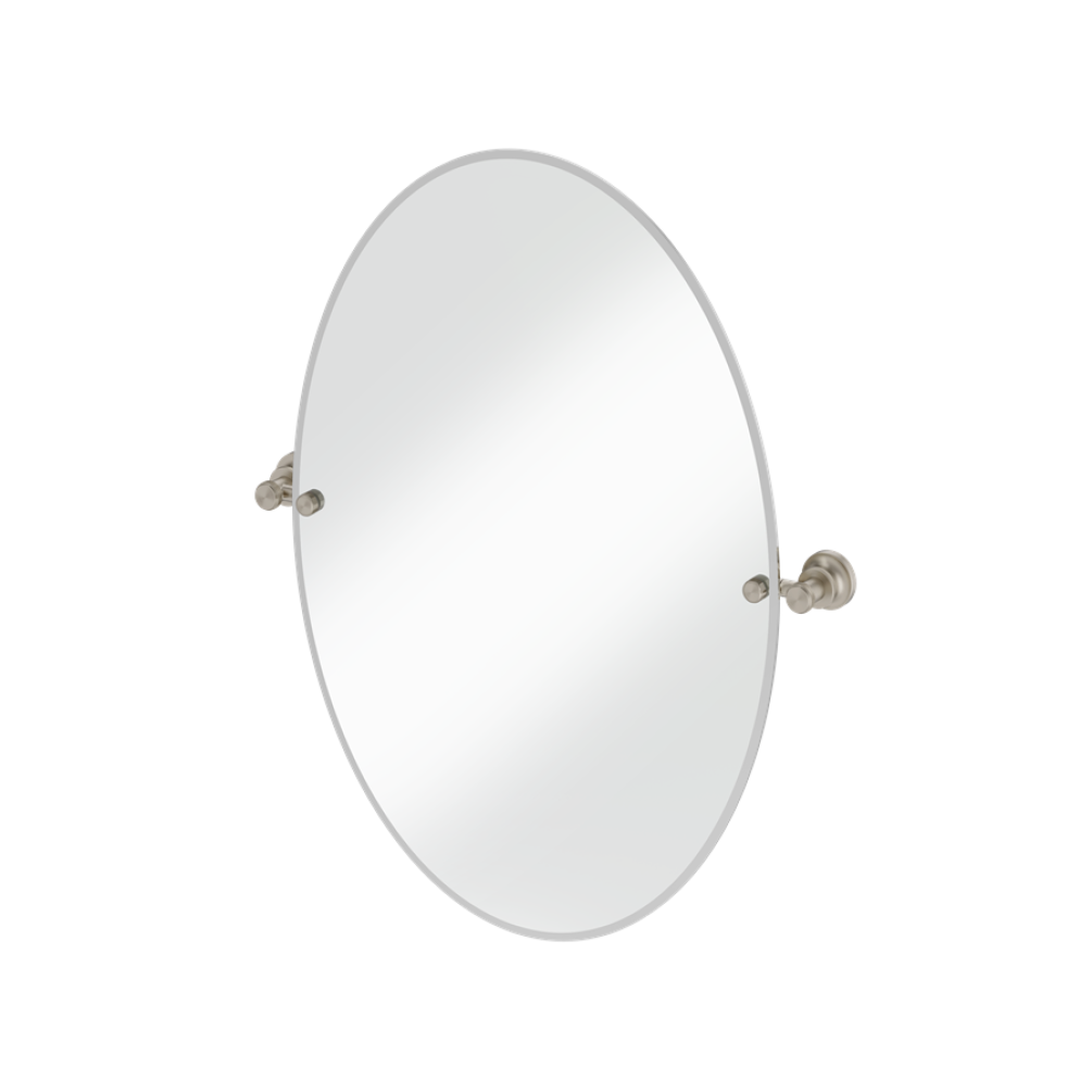 Burlington Oval Mirror 500 x 700mm With 1909 Brushed Nickel Fixings