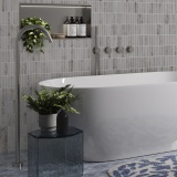 Crosswater Brushed Stainless Steel Effect Freestanding Bath Spout - Lifestyle Image 1