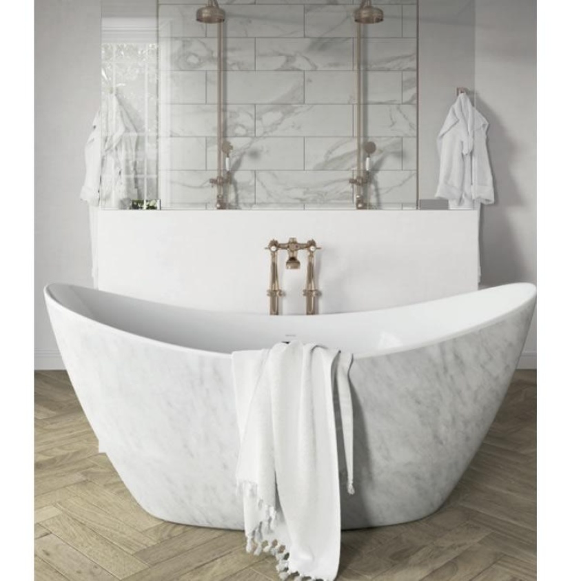 Heritage Wenlock Marble Effect DE Freestanding Bath Sanctuary Bathrooms