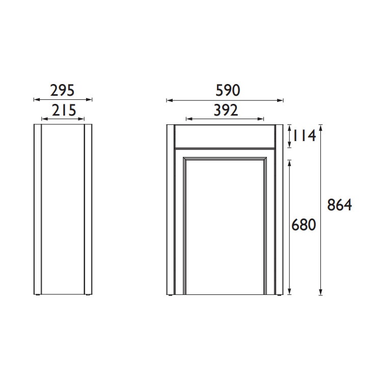 Heritage Caversham 600mm Chantilly WC Unit KCHWCU600 Sanctuary