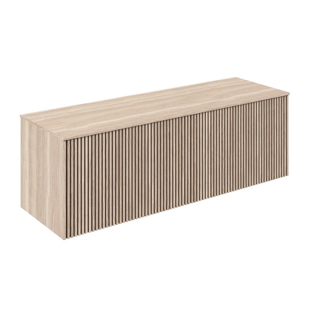 Crosswater Limit 1400mm Modern Oak Wall Hung Vanity Unit with Worktop